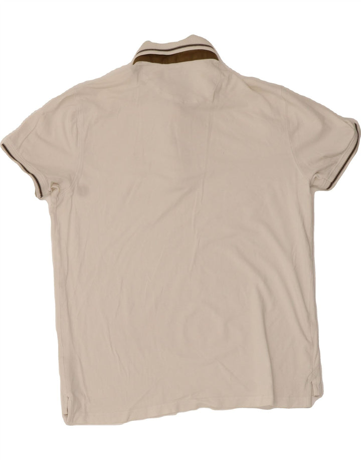 MASSIMO DUTTI Mens Polo Shirt Small Off White Vintage Massimo Dutti and Second-Hand Massimo Dutti from Messina Hembry 