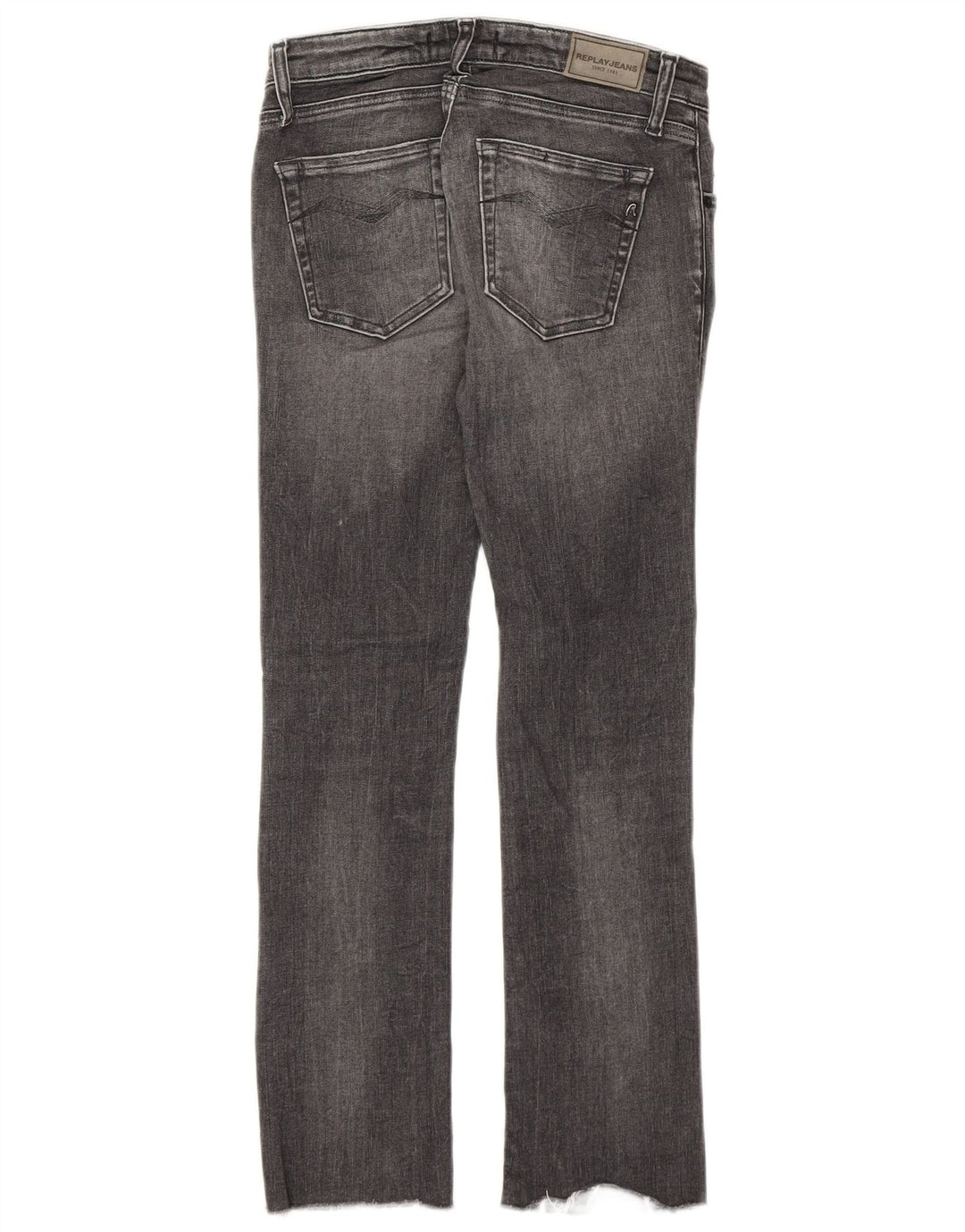 Replay Jean Slim Crop Femme W24 L24 Gris Coton