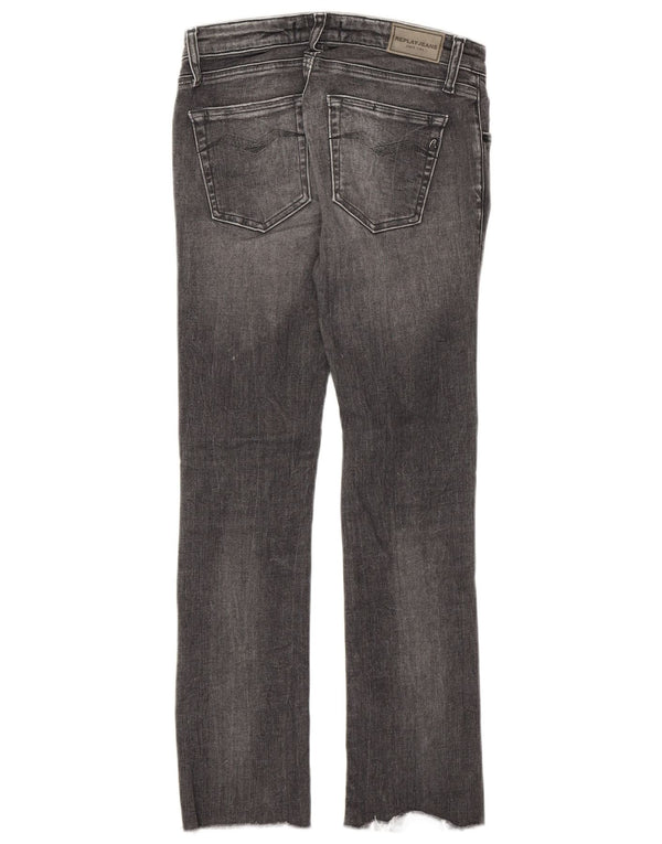 Replay Jean Slim Crop Femme W24 L24 Gris Coton