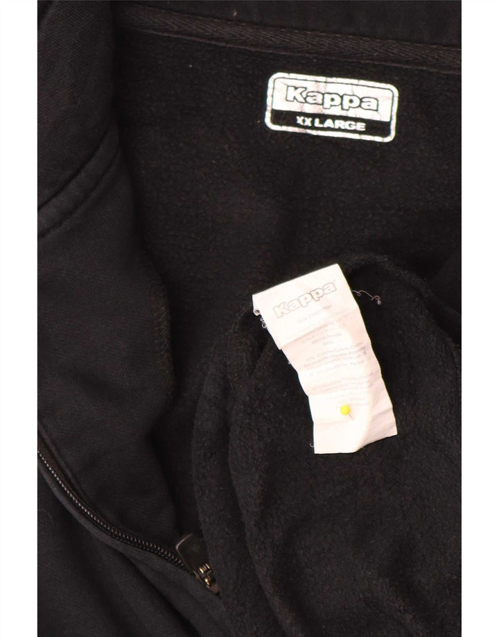 Kappa Veste de survêtement pour homme 2XL en coton noir