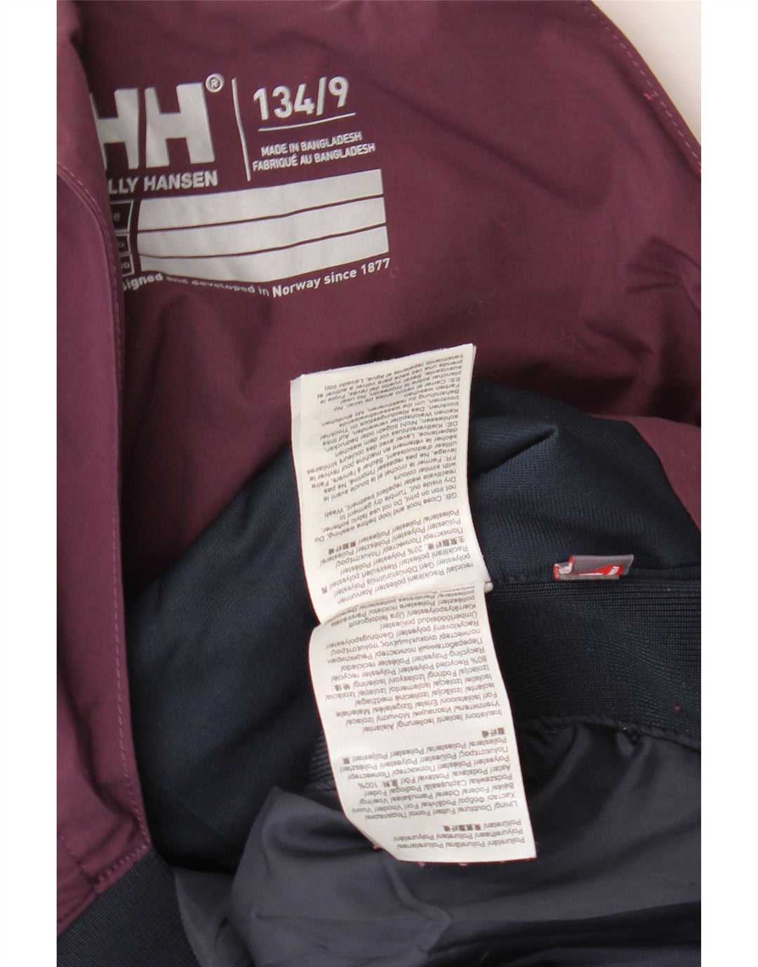 Helly Hansen Pantalon de ski fille 8-9 ans Violet Colourblock Polyester