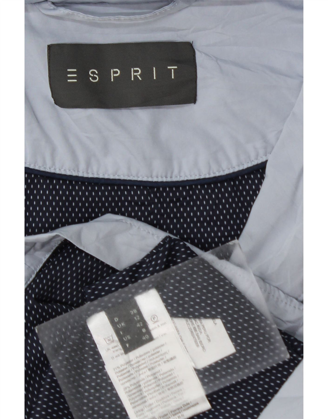 ESPRIT Veste Militaire Femme UK 12 Bleu Moyen Polyester
