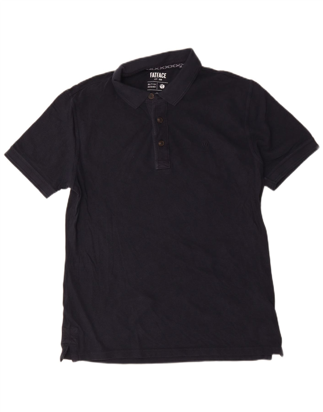 Fat Face Polo Regular Homme Bleu Marine Moyen Coton