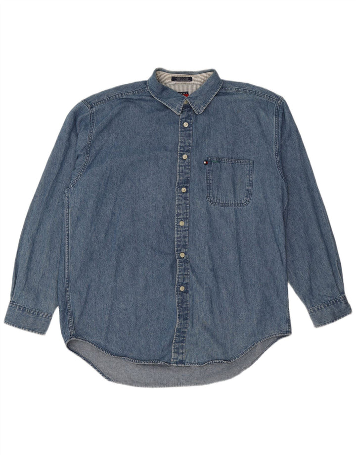 Tommy Hilfiger Chemise en jean XL Bleu Coton Homme