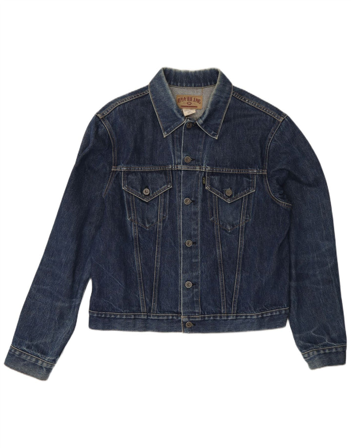 Replay Veste en Jean Femme UK 18 XL Bleu Marine Coton