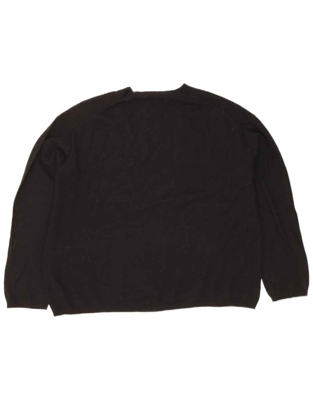 Zara Pull surdimensionné à col rond pour femme UK 14 Noir moyen