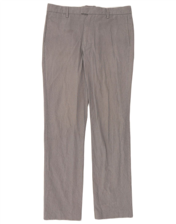 Dockers Pantalon de costume droit pour homme W32 L34 Gris à carreaux en coton