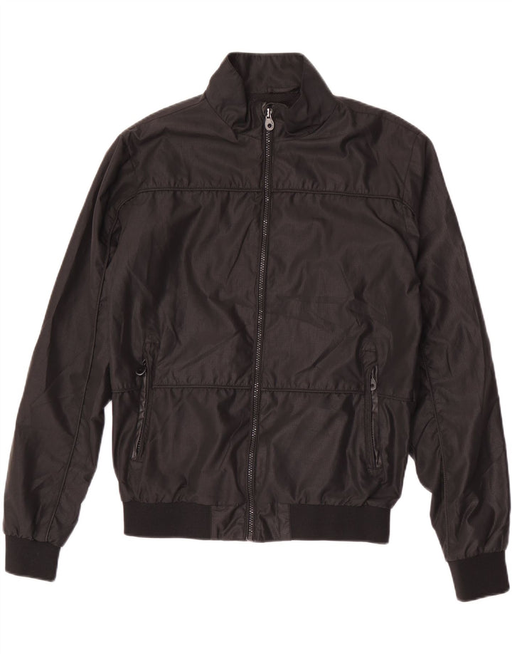 Zara Mens Bomber Jacket UK 36 Petit Noir Polyester