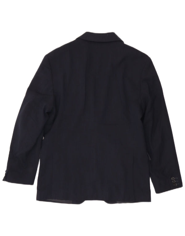 Zara Veste Blazer 2 Boutons Homme EU 46 Petit Bleu Marine Polyester