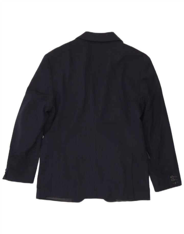 Zara Veste Blazer 2 Boutons Homme EU 46 Petit Bleu Marine Polyester