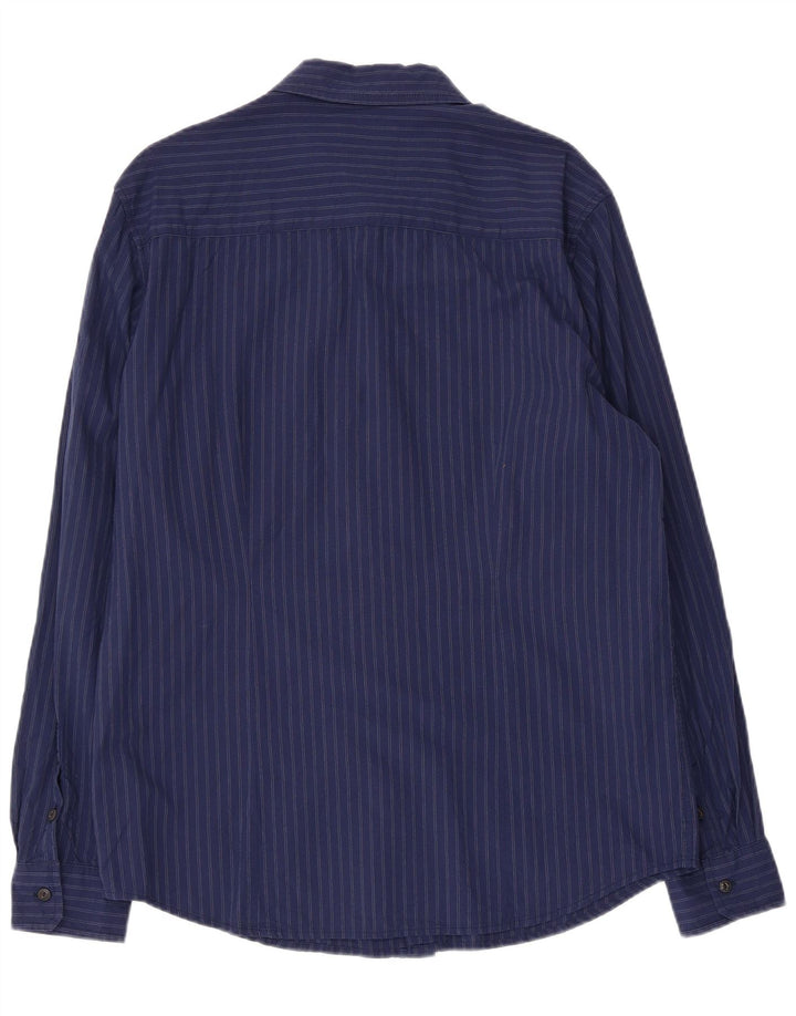 Wrangler Chemise Slim Homme XL Bleu Marine Rayé Coton