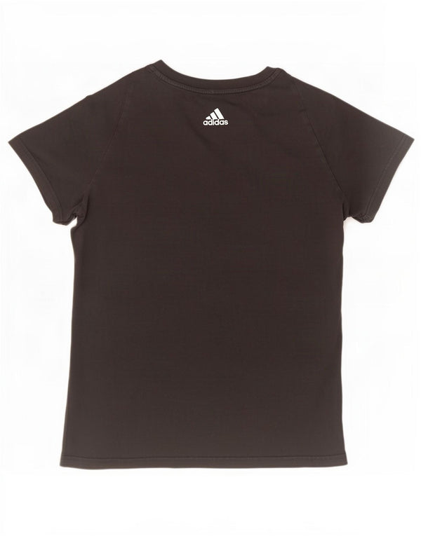 Adidas T-shirt graphique pour femme UK 16/18 Large Noir Coton