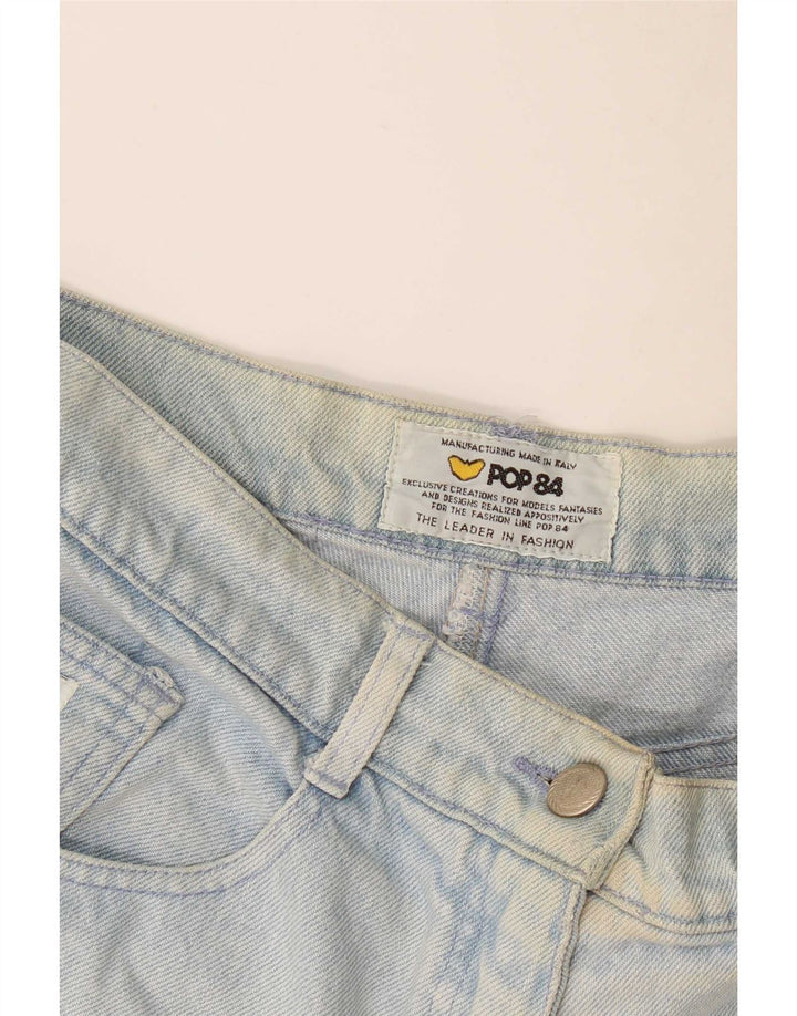 POP 84 Short en Jean Femme W28 Bleu Moyen