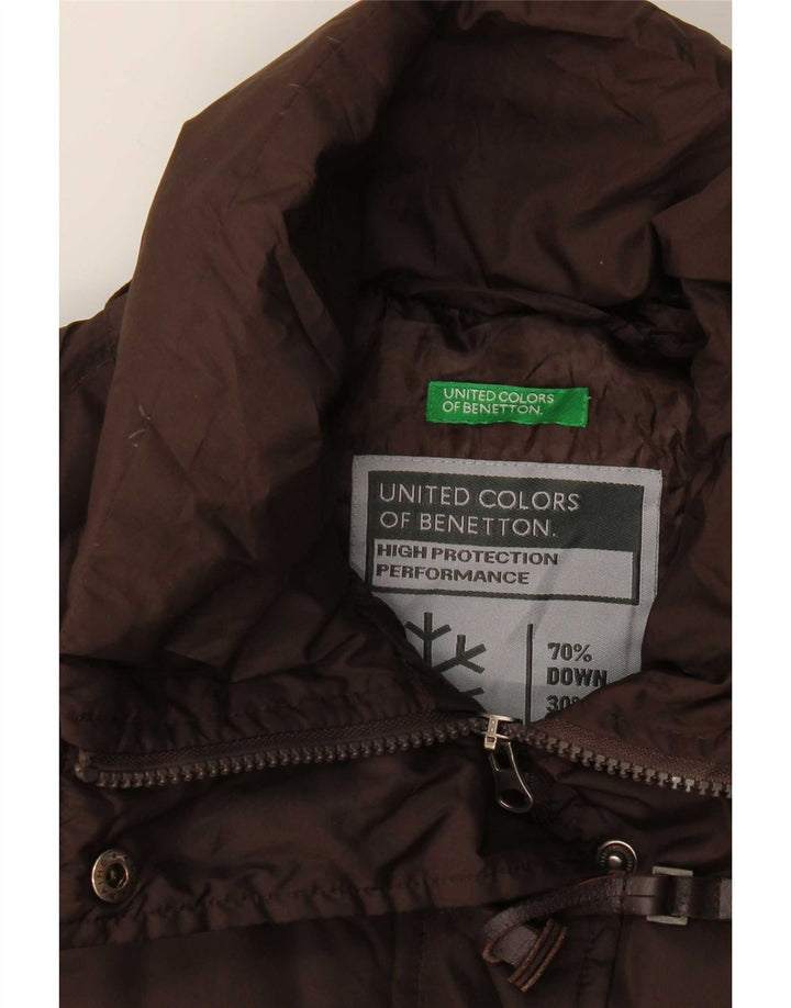 Benetton Manteau rembourré pour femme UK 14 Marron moyen