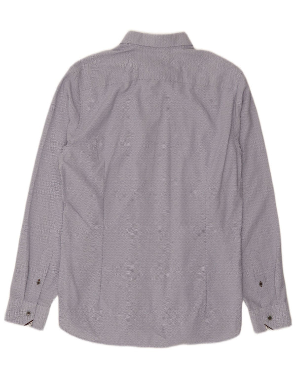 Ted Baker Chemise Homme Taille 3 Bleu Moyen Floral Modal
