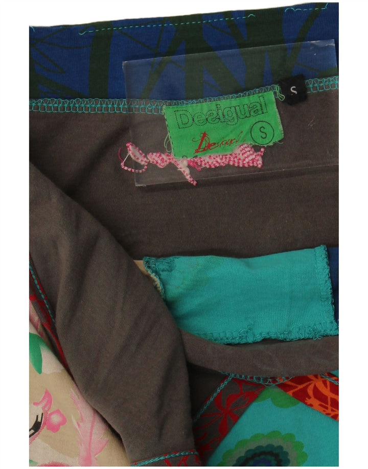 Desigual Robe Licou Graphique Femme UK 8 Petit Floral Multicolore