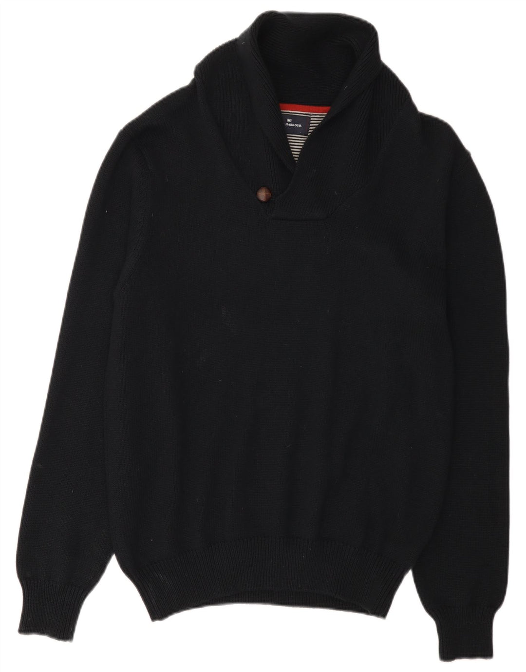 Marks & Spencer Pull à col châle pour homme en coton noir moyen