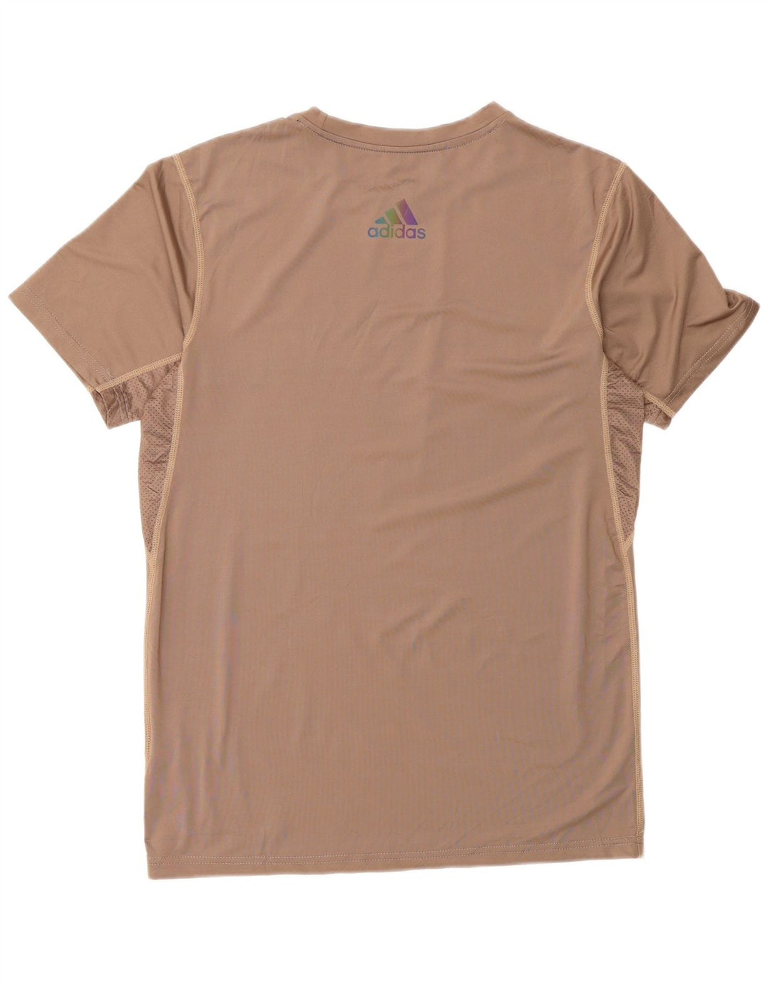 Adidas Mens Aeroready Graphic T-Shirt Top Large Marron Polyester