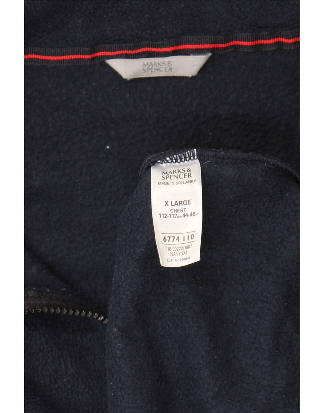 Marks & Spencer Veste polaire pour homme UK 42 XL Bleu marine Polyester