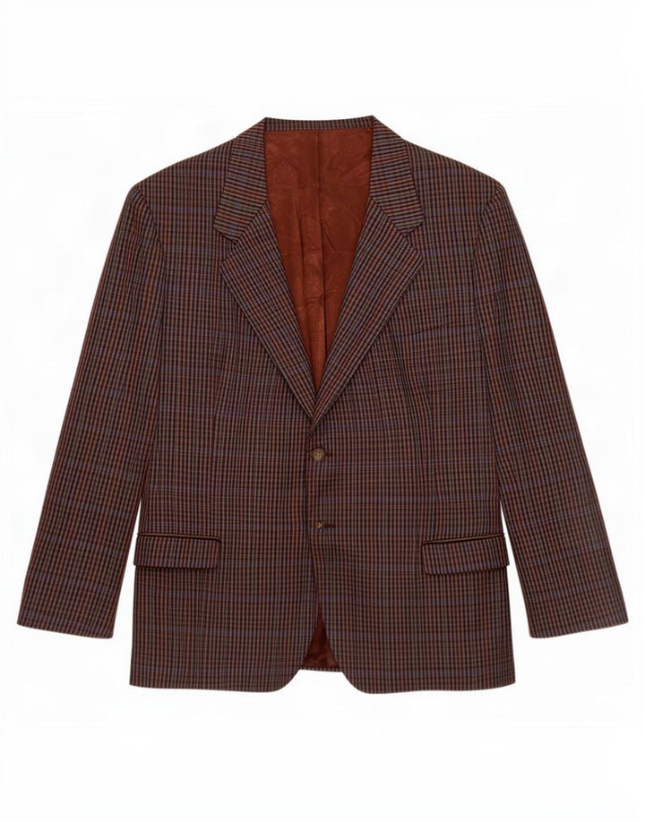 vintage Mens 2 Button Blazer Jacket UK 40 Grand pied-de-poule multicolore