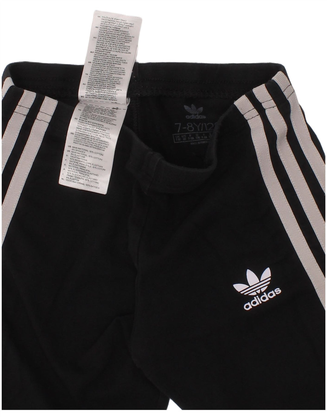 Adidas Short Fille 7-8 ans Noir Coton Sports