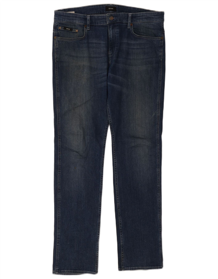 Hugo Boss Jean Slim W34 L32 Bleu Coton Homme