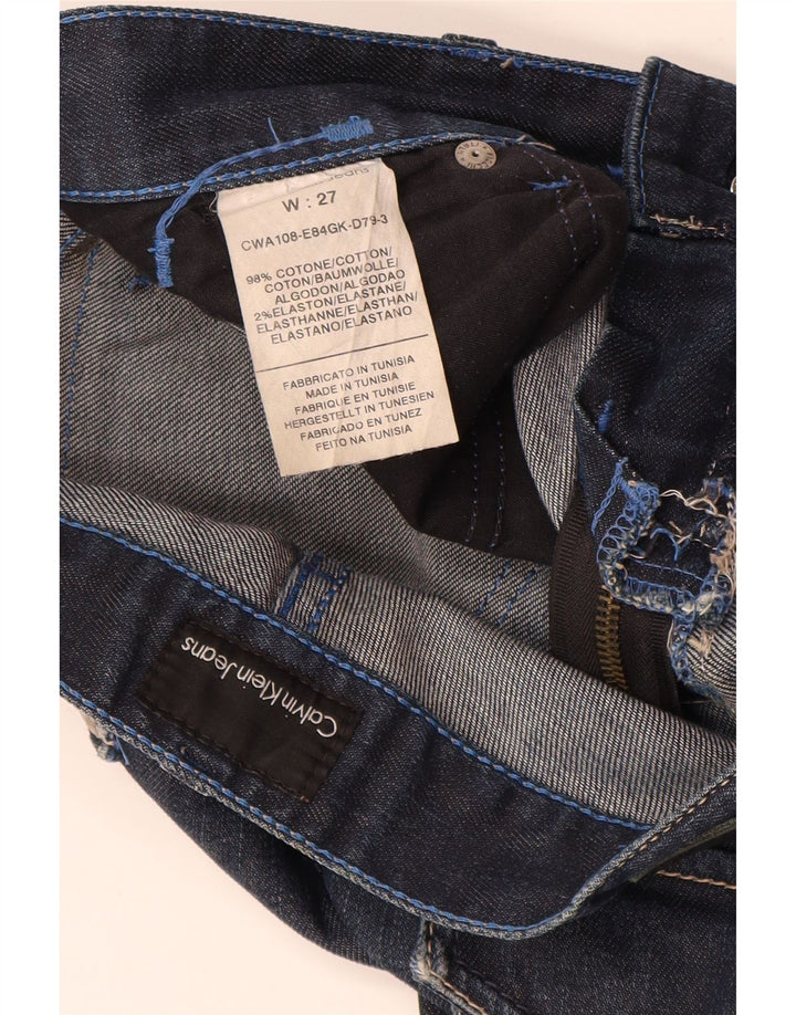 Calvin Klein Jean Slim Femme W27 L29 Bleu Marine Coton
