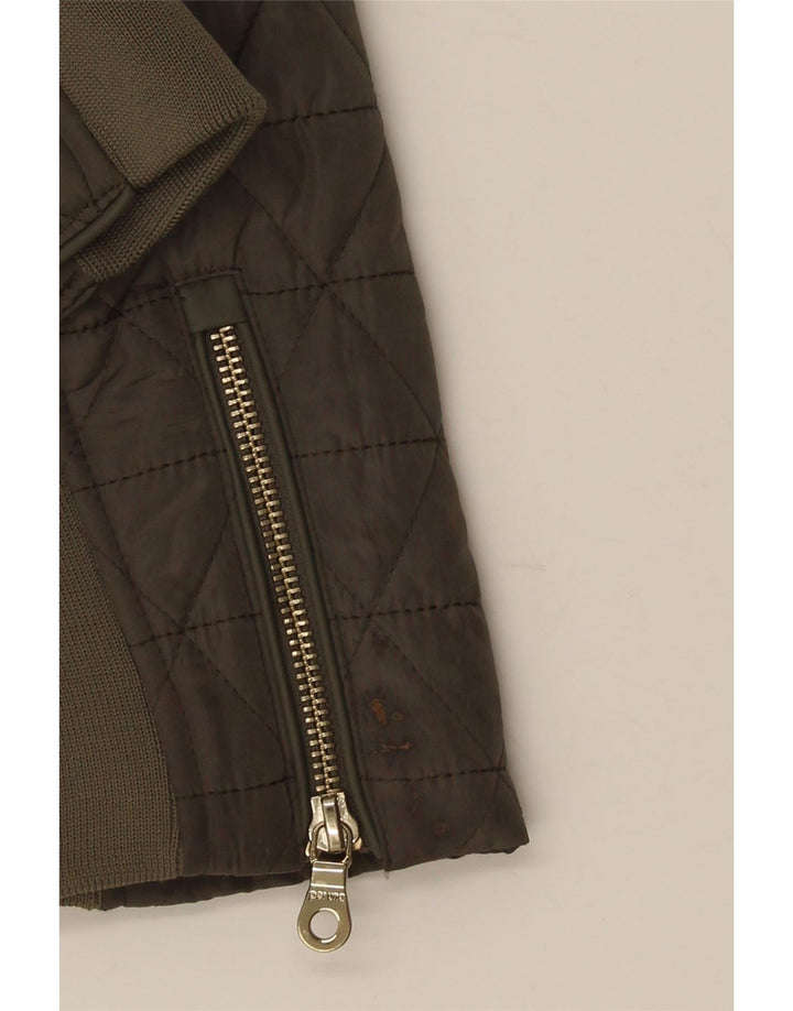 Marks & Spencer Veste matelassée pour femme UK 14 Large Kaki Polyester