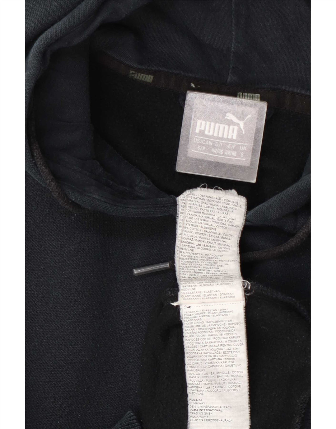 Puma Pull à capuche zippé pour homme en coton bleu marine Small