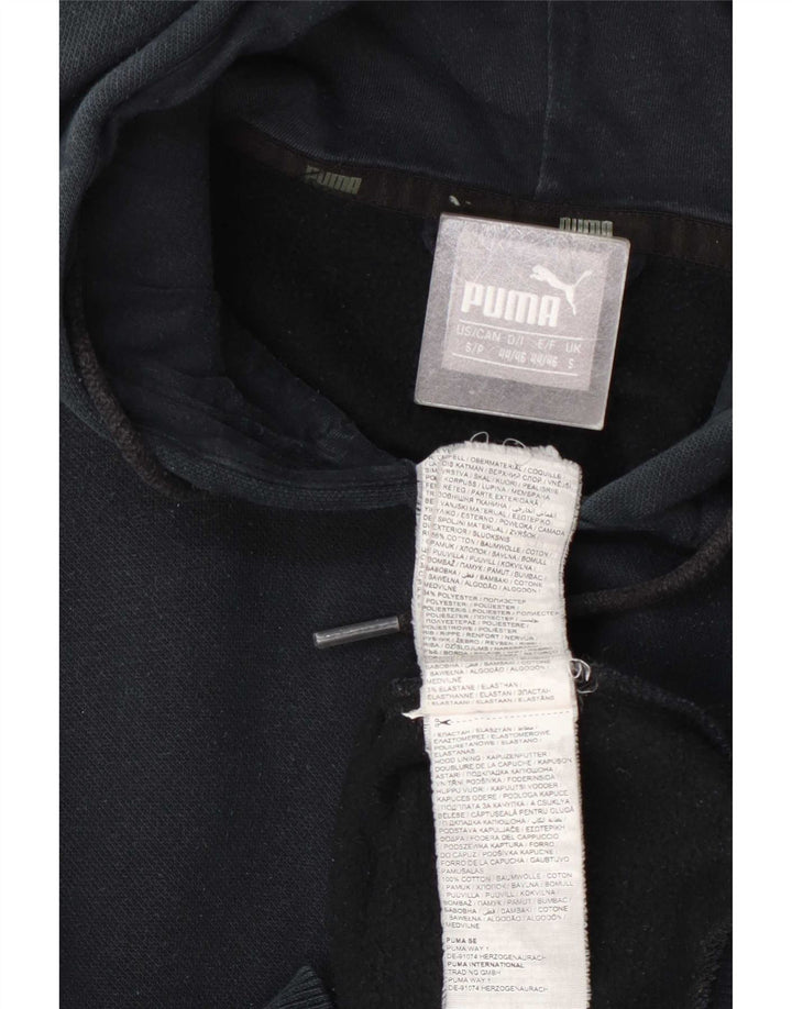 Puma Pull à capuche zippé pour homme en coton bleu marine Small