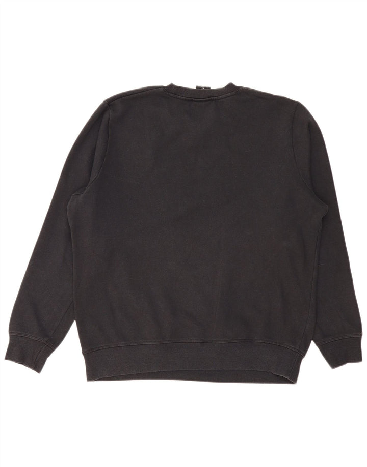 NEW BALANCE Sweat-shirt graphique pour femme UK 16 Large Noir Coton