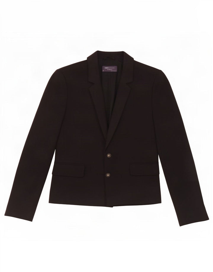 Marks & Spencer Veste blazer coupe ajustée pour femme UK 12 Noir moyen