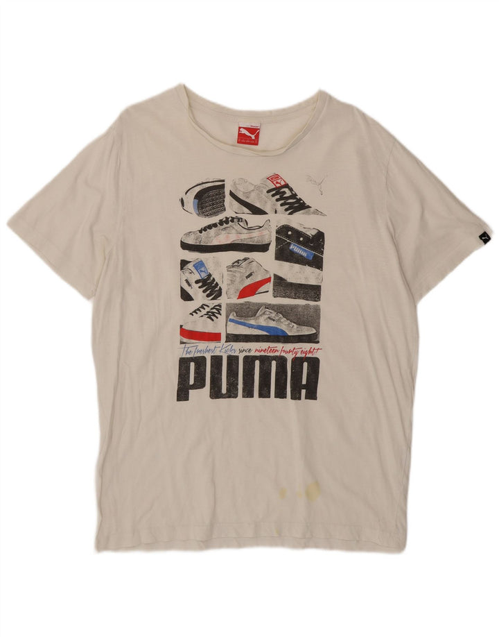 Puma T-Shirt Graphique Top XL Homme Blanc