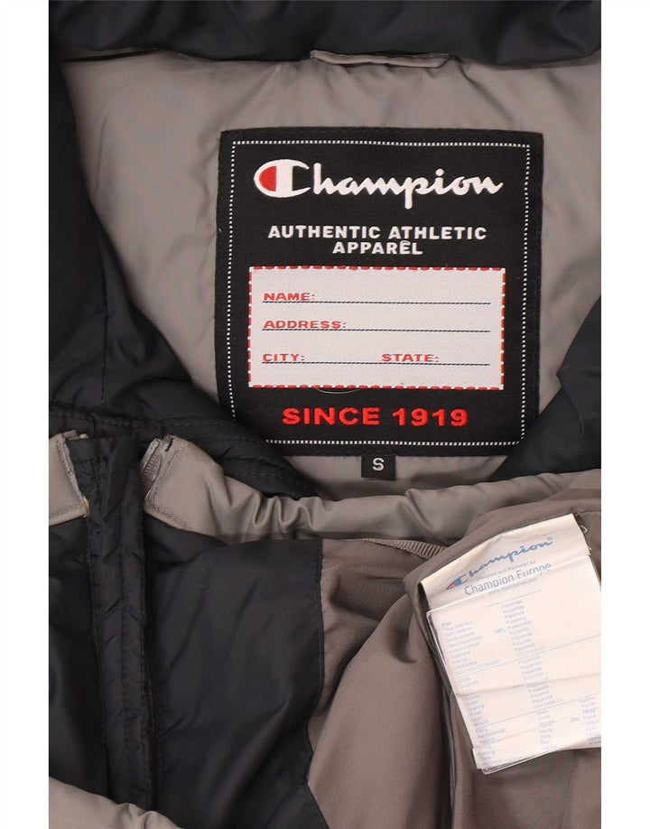 Champion Veste matelassée surdimensionnée pour homme UK 10 Small Gris Colorblock