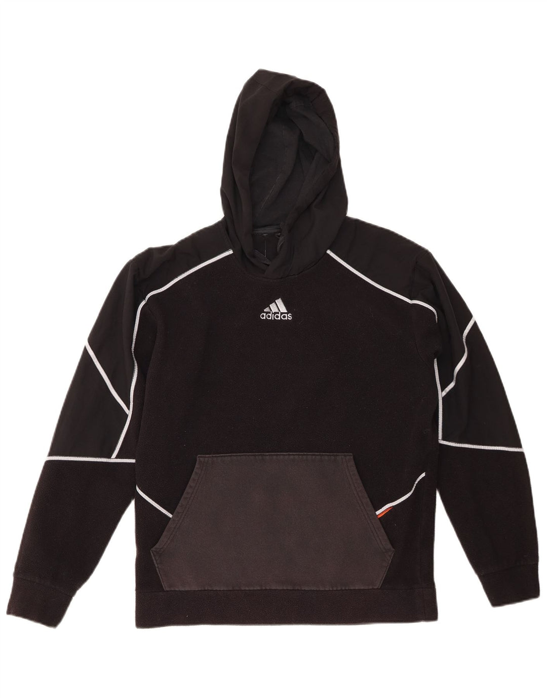 ADIDAS Pull polaire à capuche pour homme Petit Noir Polyester
