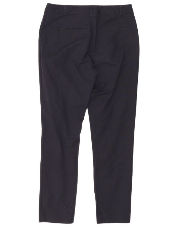 Oasis Pantalon Chino Slim Femme UK 8 Small W28 L26 Bleu Marine Coton