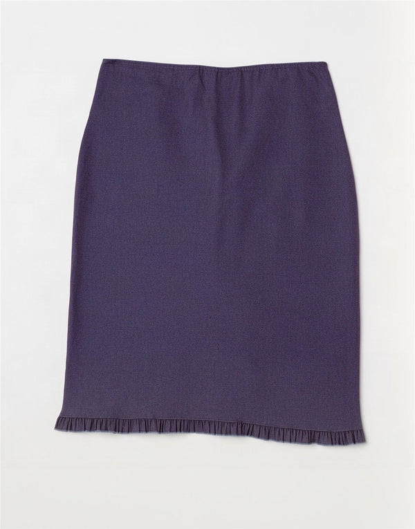 jupe droite femme vintage UK 12 Moyen W30 Viscose Violette