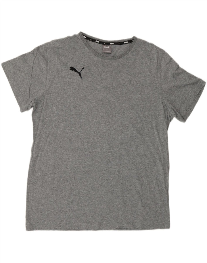 PUMA T-Shirt Top Homme XL Gris Moucheté