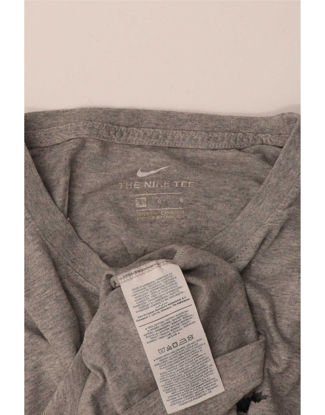 Nike T-shirt graphique pour homme en coton gris Taille L