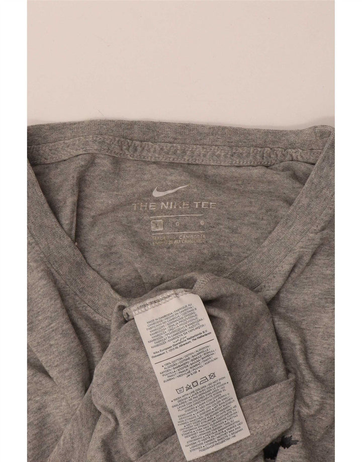Nike T-shirt graphique pour homme en coton gris Taille L