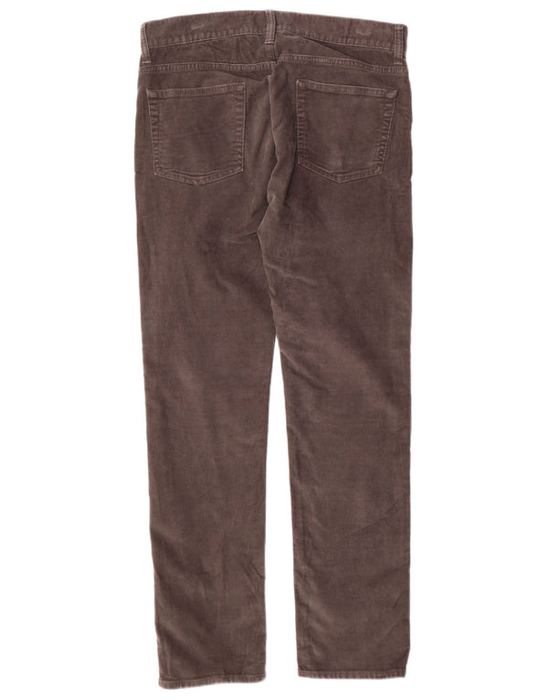 J. CREW Pantalon Slim en Velours Côtelé Homme 484 W30 L30 Gris Coton