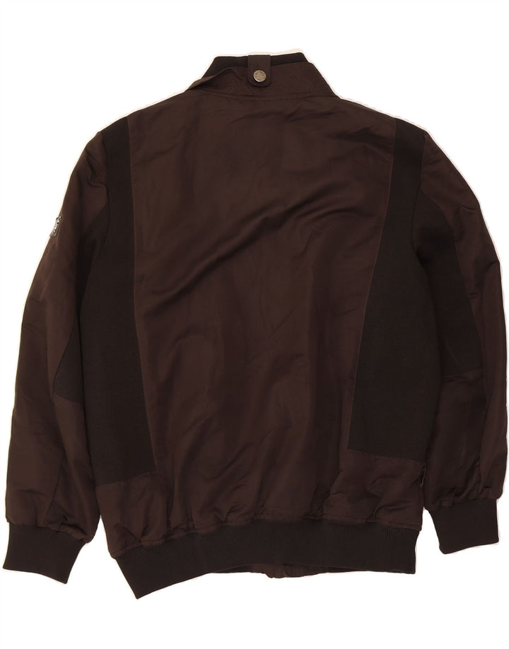 TRUSSARDI Womens Bomber Jacket UK 16 Large Brown Polyester Vintage Trussardi and Second-Hand Trussardi from Messina Hembry 