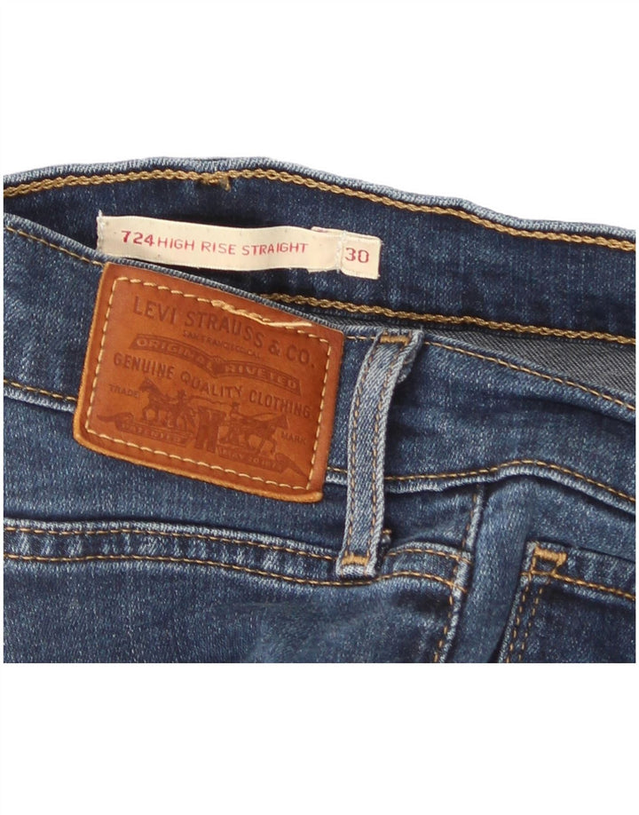 Levi's Jean Droit 724 Taille Haute Femme W30 L30 Bleu