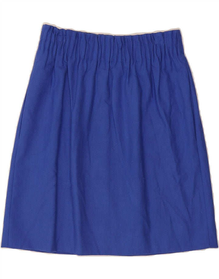 J. CREW Womens A-Line Skirt US 00 2XS W23  Blue Wool Vintage J. Crew and Second-Hand J. Crew from Messina Hembry 