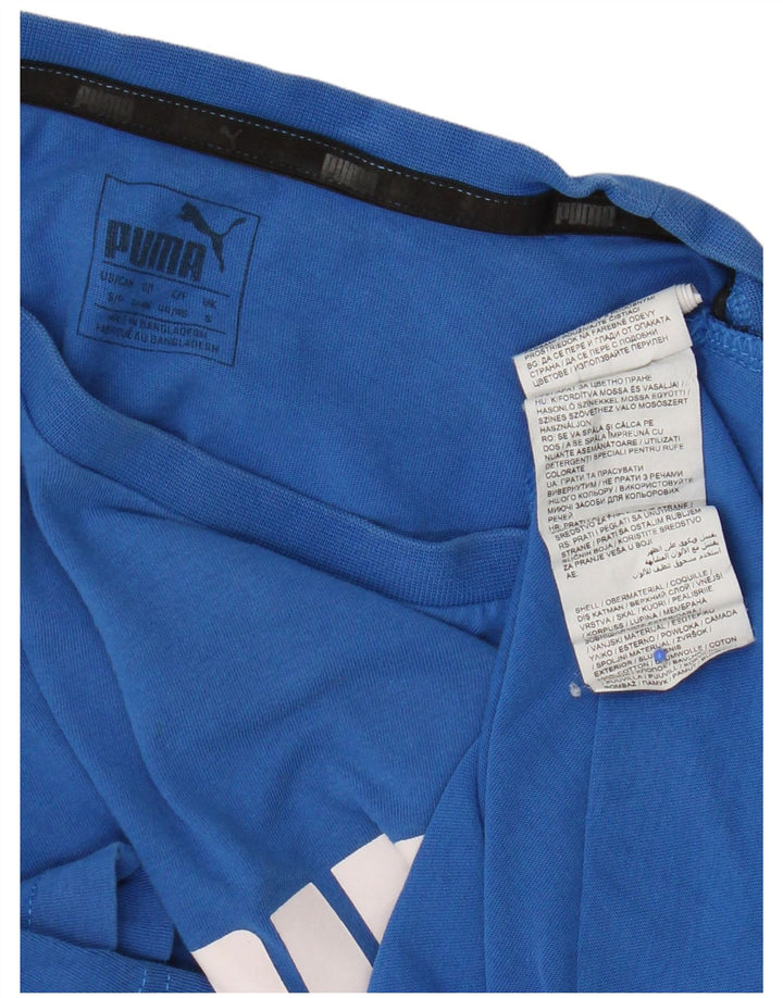 Puma T-Shirt Graphique Graphique Homme Petit Bleu Coton