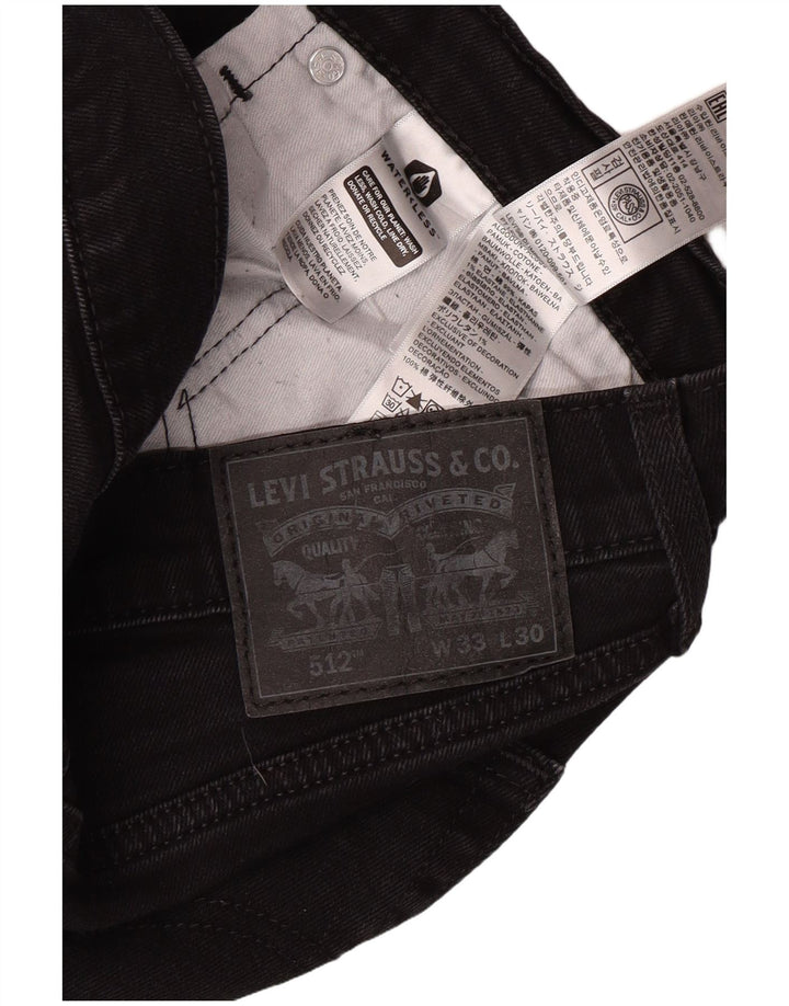 LEVI'S Jean Slim Fuselé 512 Homme W33 L27 Coton Noir
