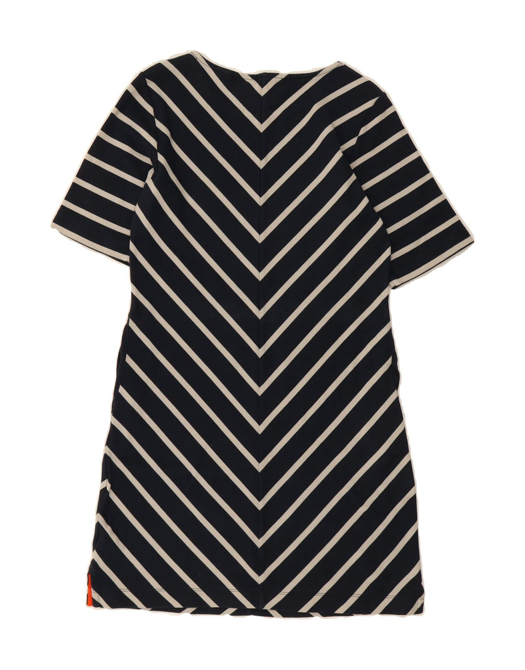 WHITE STUFF Womens A-Line Dress UK 8 Small Black Chevron Cotton Vintage White Stuff and Second-Hand White Stuff from Messina Hembry 