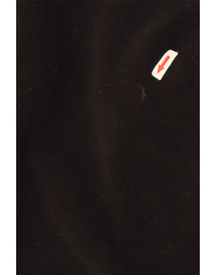 Adidas Pull polaire à col zippé pour homme Petit polyester noir