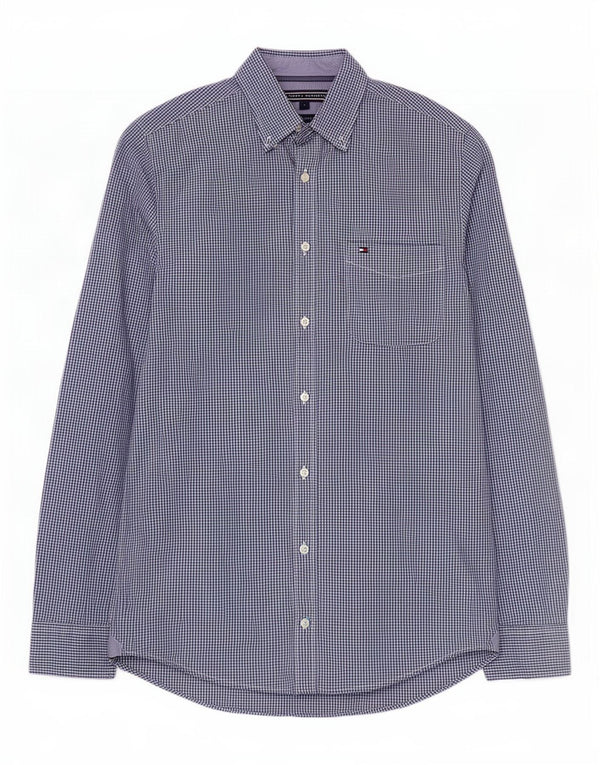 Tommy Hilfiger Chemise Slim New York Fit Homme Petit Bleu Vichy Coton
