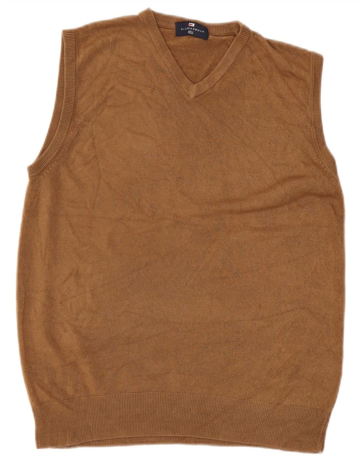Marks & Spencer Débardeur Blue Harbor Vest Homme Beige Moyen Acrylique
